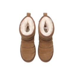 Ugg Mini bottes Puff en laine de mouton Châtaigne