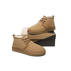 Ugg bottes décontractées en peau de mouton pour hommes Leonard marron