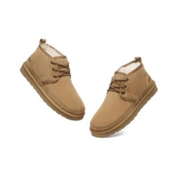 Ugg bottes décontractées en peau de mouton pour hommes Leonard marron