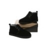 Ugg bottes décontractées en peau de mouton pour hommes Leonard noir