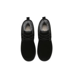 Ugg bottes décontractées en peau de mouton pour hommes Leonard noir