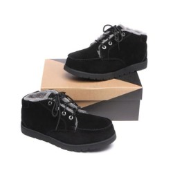 Ugg hommes en peau de mouton lacets cheville mocassins Ryan noir
