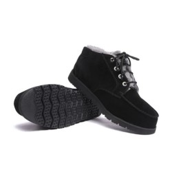 Ugg hommes en peau de mouton lacets cheville mocassins Ryan noir