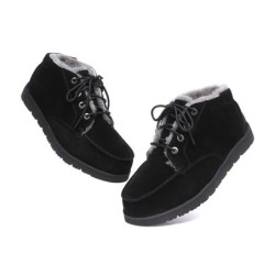 Ugg hommes en peau de mouton lacets cheville mocassins Ryan noir