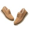 Everau hommes en peau de mouton mocassins à lacets Trekker brun