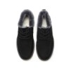 Everau hommes en peau de mouton mocassins à lacets Trekker noir