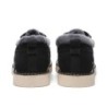 Everau hommes en peau de mouton mocassins à lacets Trekker noir
