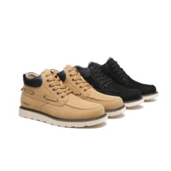 Everau Bottes décontractées en peau de mouton pour hommes Summit brun