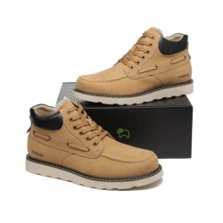 Everau Bottes décontractées en peau de mouton pour hommes Summit brun