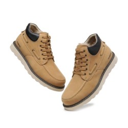 Everau Bottes décontractées en peau de mouton pour hommes Summit brun