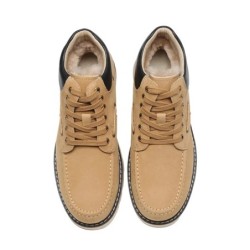 Everau Bottes décontractées en peau de mouton pour hommes Summit brun