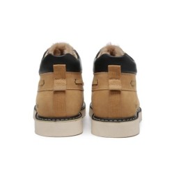 Everau Bottes décontractées en peau de mouton pour hommes Summit brun