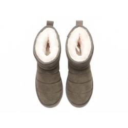 Ugg Mini bottes Puff en laine de mouton Vert armée