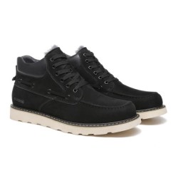 Everau Bottes décontractées en peau de mouton pour hommes Summit noir