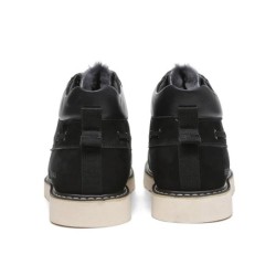 Everau Bottes décontractées en peau de mouton pour hommes Summit noir
