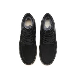 Everau Bottes décontractées en peau de mouton pour hommes Summit noir