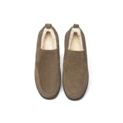 Ugg pantoufles homme en laine de mouton Dino châtaigne