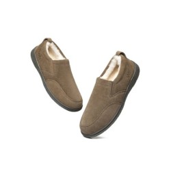 Ugg pantoufles homme en laine de mouton Dino châtaigne
