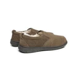 Ugg pantoufles homme en laine de mouton Dino châtaigne