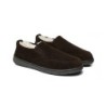 Ugg pantoufles homme en laine de mouton Dino chocolat