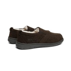 Ugg pantoufles homme en laine de mouton Dino chocolat