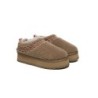 Ugg pantoufles en peau de mouton laine peluche plateforme cheville Madge marron