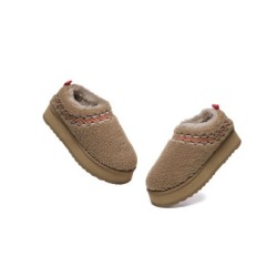 Ugg pantoufles en peau de mouton laine peluche plateforme cheville Madge marron