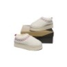 Ugg pantoufles en peau de mouton laine peluche plateforme cheville Madge sable