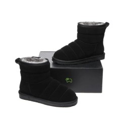 Ugg Mini bottes Puff en laine de mouton Noir
