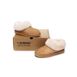 Ugg sandales en peau de mouton et laine marron
