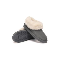 Ugg sandales en peau de mouton et laine gris