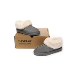 Ugg sandales en peau de mouton et laine gris
