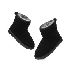 Ugg Mini bottes Puff en laine de mouton Noir