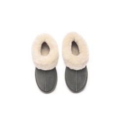 Ugg sandales en peau de mouton et laine gris
