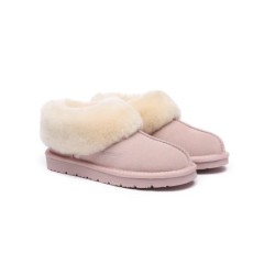 Ugg sandales en peau de mouton et laine rose