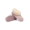 Ugg sandales en peau de mouton et laine rose