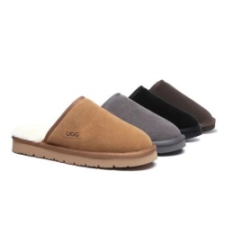 Ugg pantoufles homme en laine de mouton Cruz marron