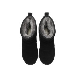 Ugg Mini bottes Puff en laine de mouton Noir