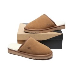 Ugg pantoufles homme en laine de mouton Cruz marron