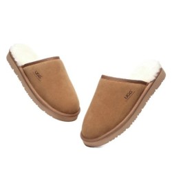 Ugg pantoufles homme en laine de mouton Cruz marron