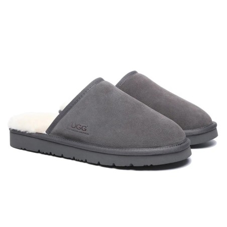 Ugg pantoufles homme en laine de mouton Cruz gris