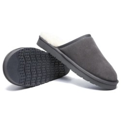 Ugg pantoufles homme en laine de mouton Cruz gris