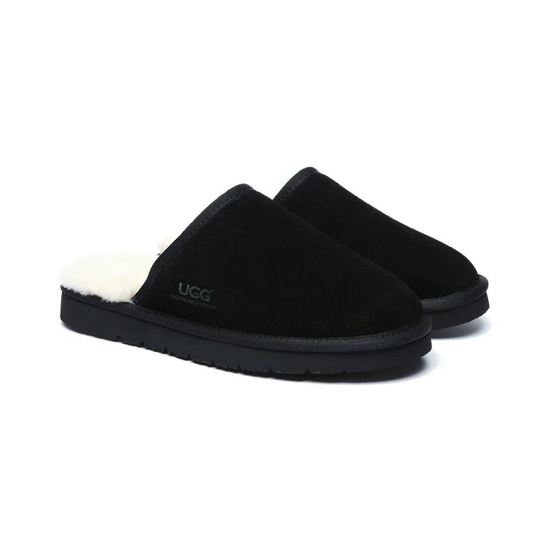 Ugg pantoufles homme en laine de mouton Cruz noir