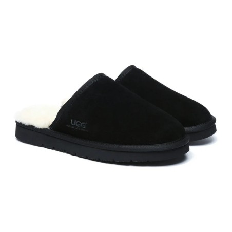 Ugg pantoufles homme en laine de mouton Cruz noir