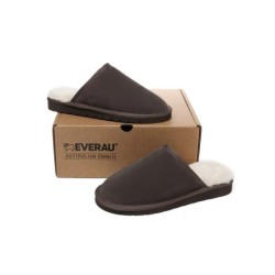 Ugg pantoufles homme en laine de mouton Cruz chocolat