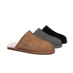 Ugg pantoufles homme en laine de mouton Bennett marron