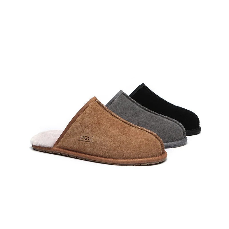 Ugg pantoufles homme en laine de mouton Bennett marron