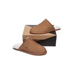 Ugg pantoufles homme en laine de mouton Bennett marron